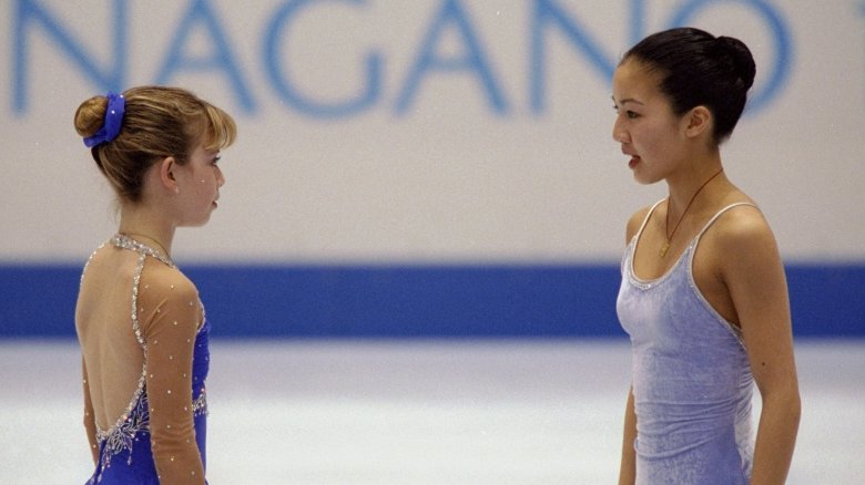 Tara Lipinski and Michelle Kwan at the 1998 Olympics