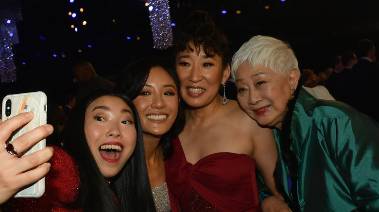 Awkwafina, Constance Wu, Sandra Oh and Lisa Lu taking a selfie in 2019.