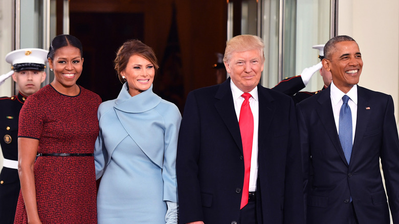 The Obamas and the Trumps standing