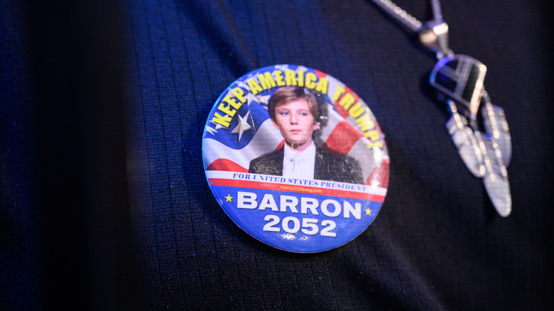 Fan-made Barron Trump button for 2052 presidential race