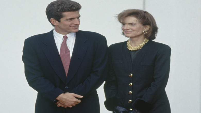 John F. Kennedy Jr. with mother Jackie Kennedy