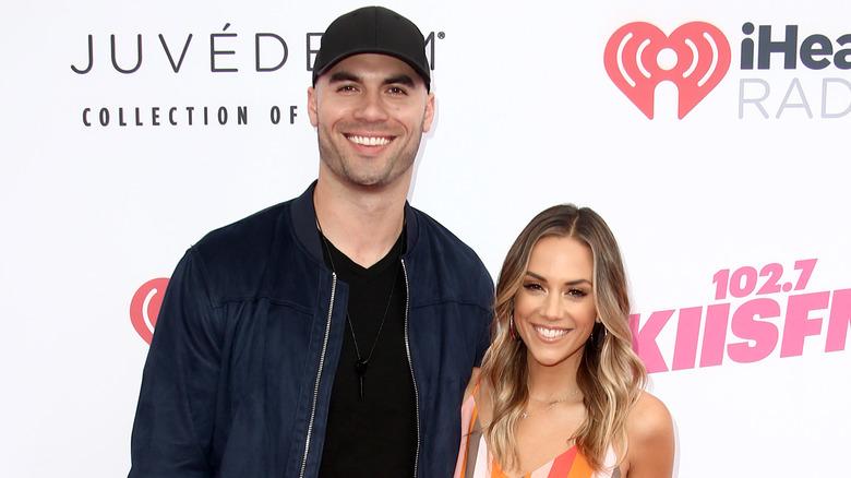 Jana Kramer and Mike Caussin smiling