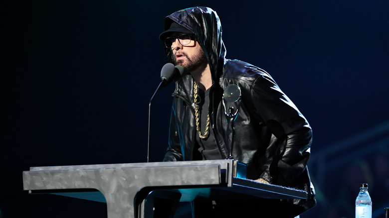 Eminem at 2022 Rock and Roll Hall of Fame induction ceremony