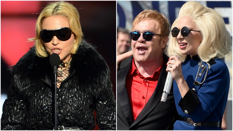 Madonna, Elton John and Lady Gaga