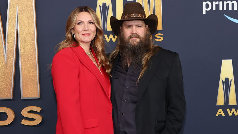 Chris and Morgane Stapleton smiling