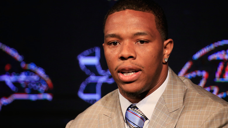 Ray Rice at press conference