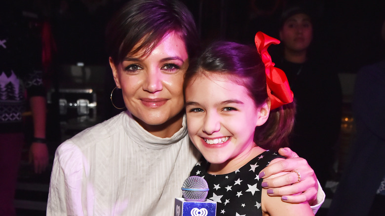 Katie Holmes and Suri smiling together