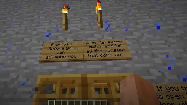 Still of Minecraft game from MrBeast's first YouTube video