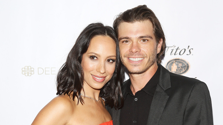 Cheryl Burke and Matthew Lawrence smile