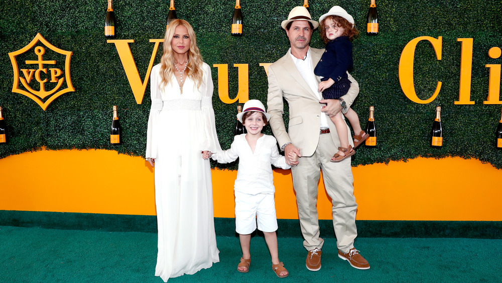 Rachel Zoe with sons Skyler and Kaius and husband Roger Berman