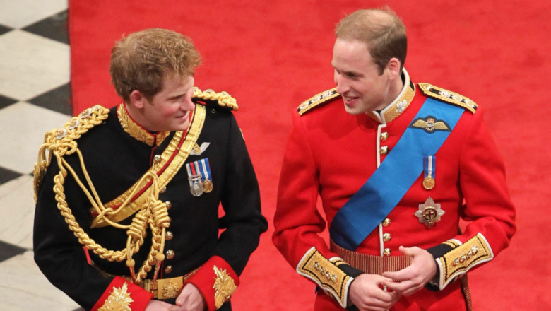 Prince Harry and Prince William smiling 