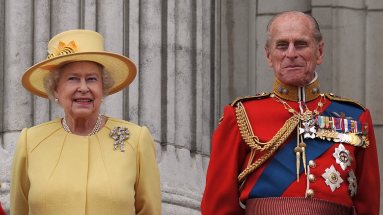 Queen Elizabeth II and Prince Philip smiling 