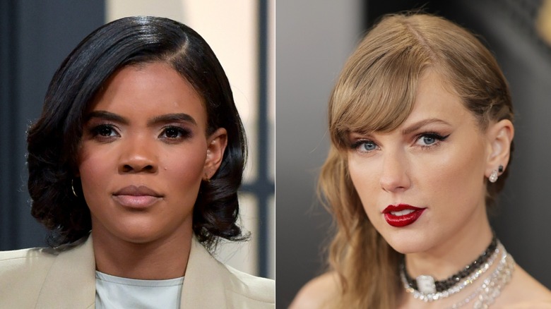 Candace Owens and Taylor Swift side by side