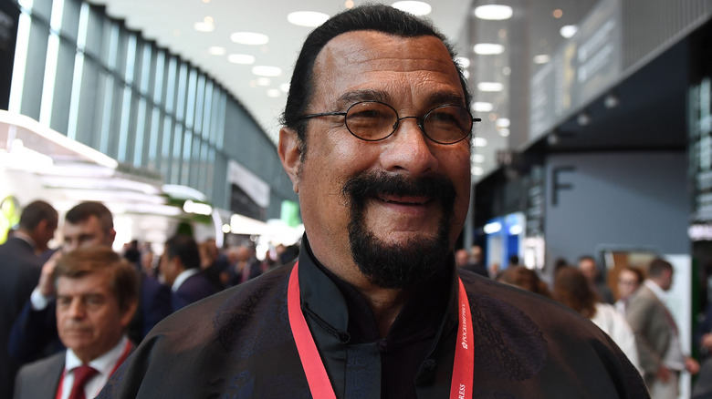 Steven Seagal smiling in Russia