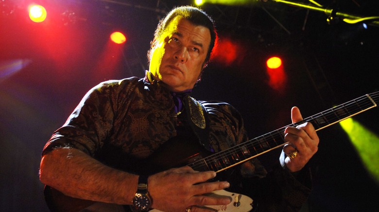 Steven Seagal performing with Thunderbox