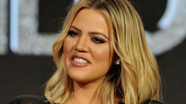 Khloé Kardashian smiling