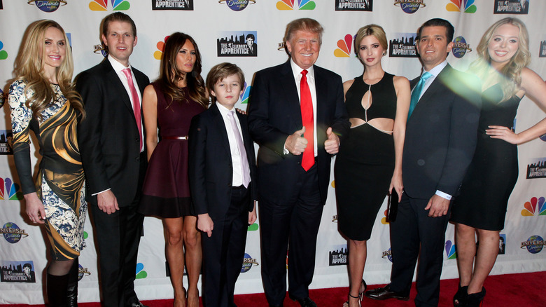 Trump family posing