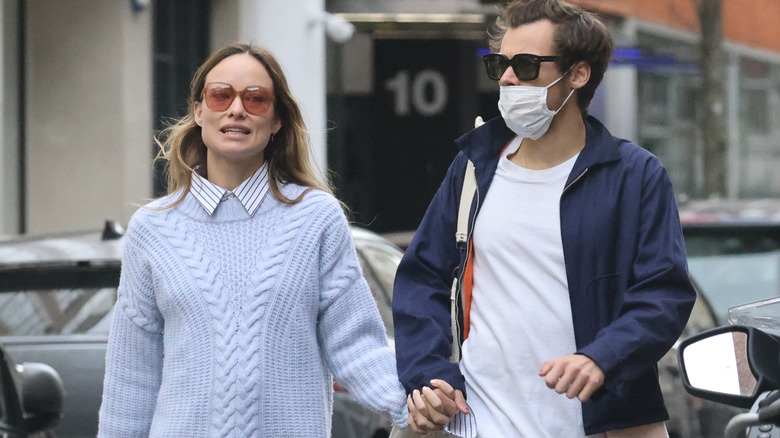 Harry Styles and Olivia Wilde walking