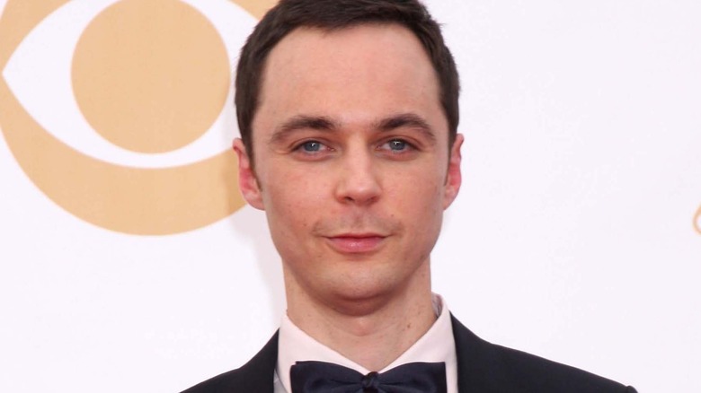 Jim Parsons posing in tuxedo