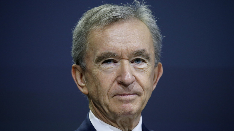 Bernard Arnault makes a serious face