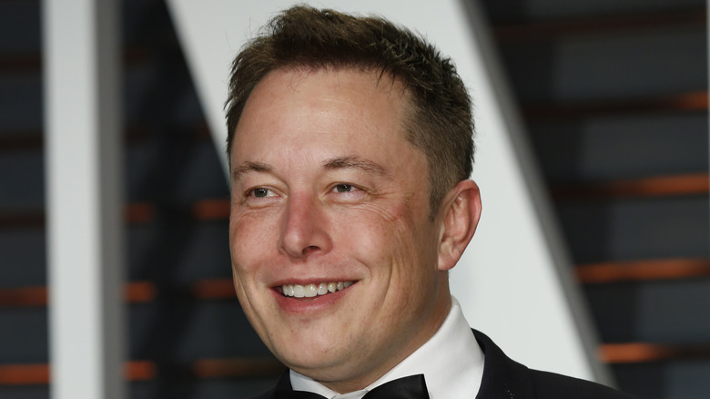 Elon Musk in a tuxedo