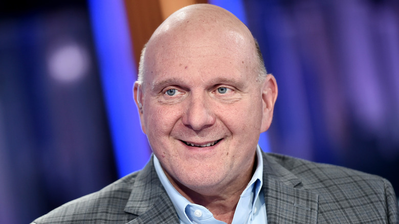 Steve Ballmer wearing a checkered jacket