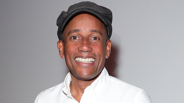 Hill Harper wearing a hat