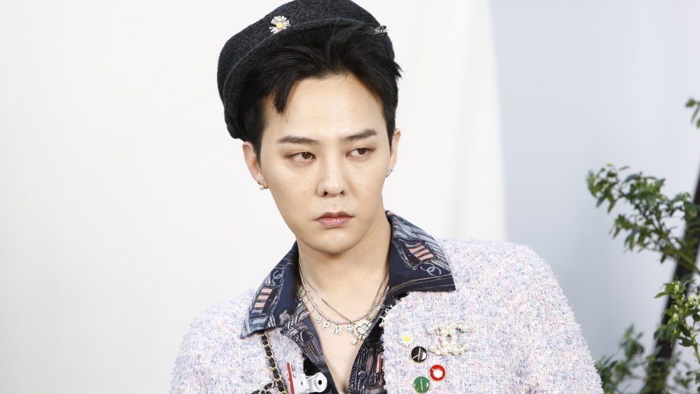 G-Dragon in tweed Chanel coat