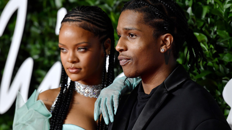 Rihanna pictured with boyfriend A$AP Rocky