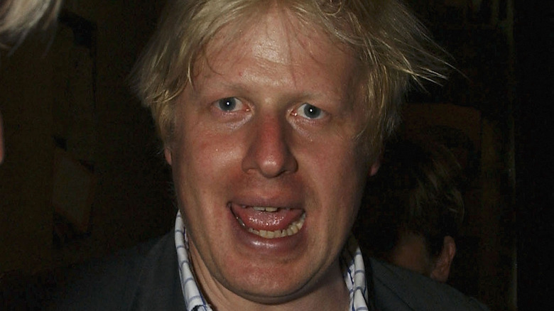 Boris Johnson at a party