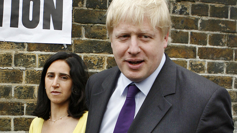 Boris Johnson walking with ex-wife Marina Wheeler