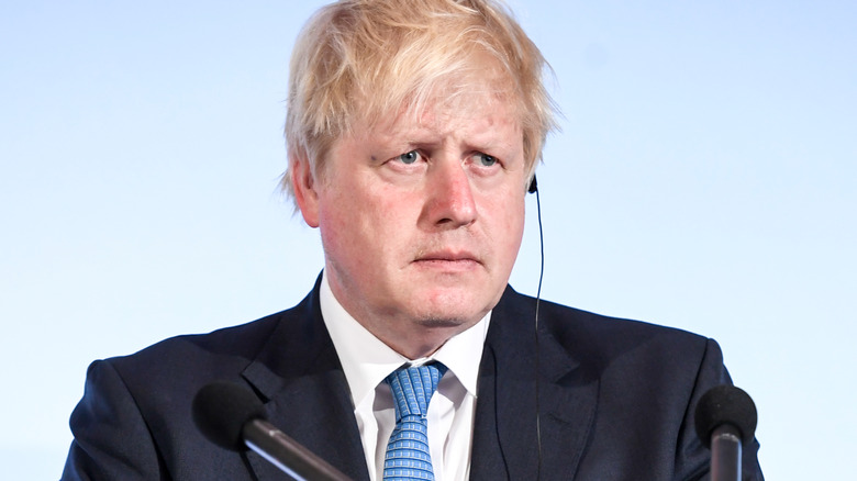 Boris Johnson frowning 