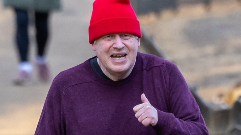 Boris Johnson jogging 