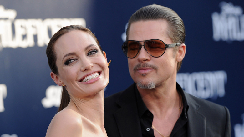 Angelina Jolie and Brad Pitt at Maleficent premiere