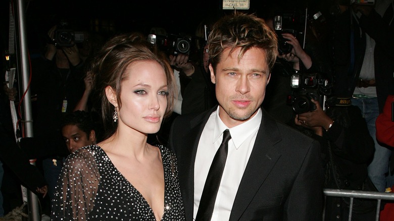 Angelina Jolie and Brad Pitt at premiere of The Good Shepherd