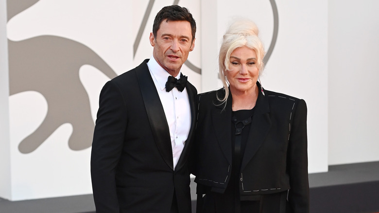 Hugh Jackman and Deborra-Lee Furness dressed formally in Venice