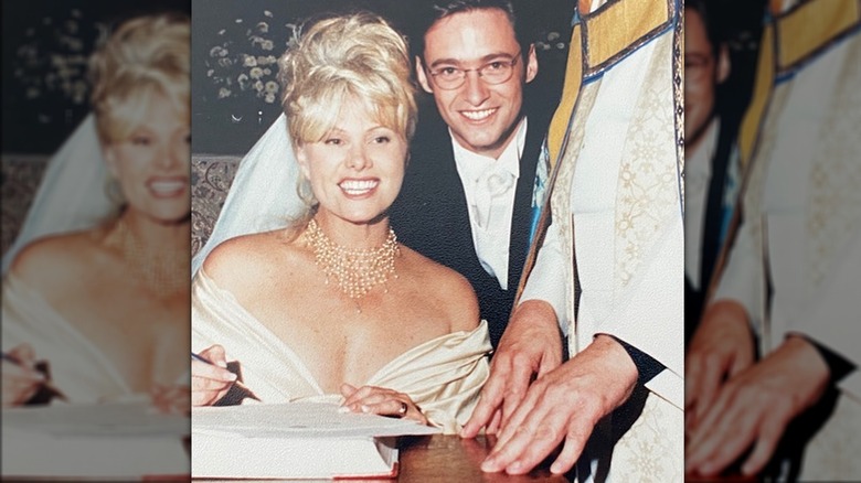 Hugh Jackman and Deborra-Lee on their wedding day