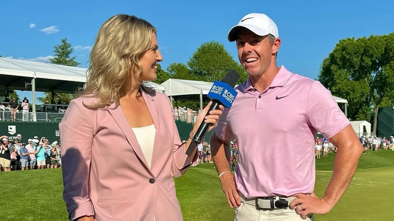 Andrea Balionis interviewing Rory McIlroy