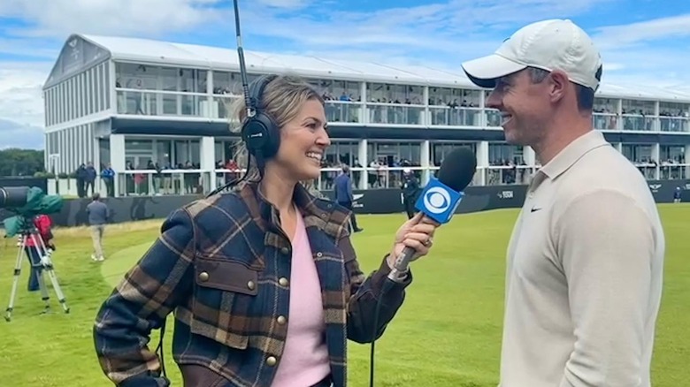 Andrea Balionis interviewing Rory McIlroy