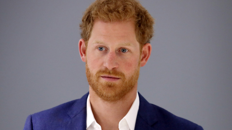 Prince Harry frowning 