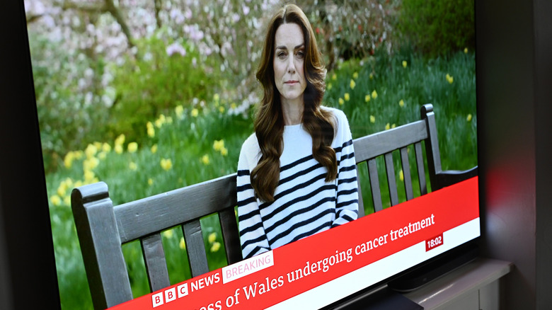 Kate Middleton announcing her diagnosis