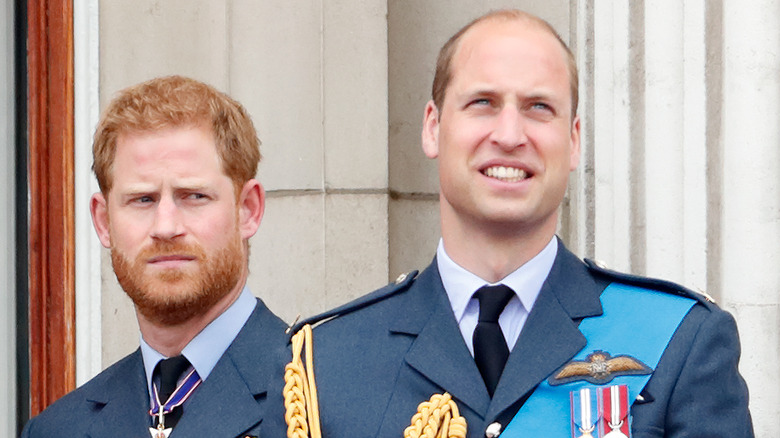 Prince Harry and Prince William at an event