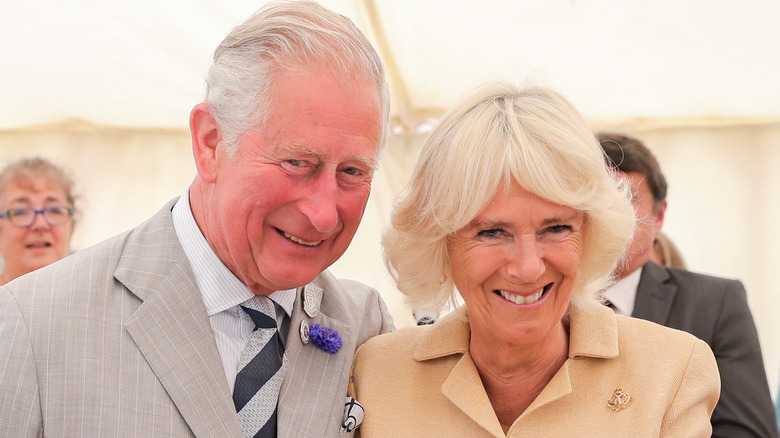 Prince Charles and Camilla Parker-Bowles smiling