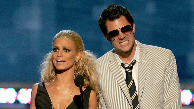 Jessica Simpson with Johnny Knoxville