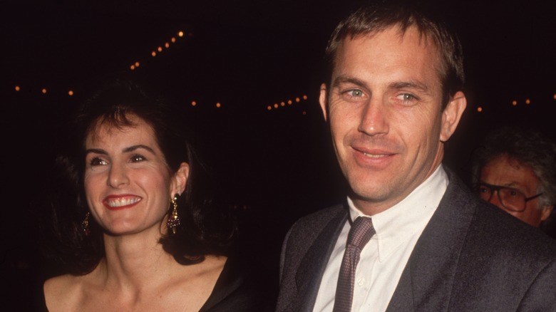 Kevin Costner and Cindy Silva smiling