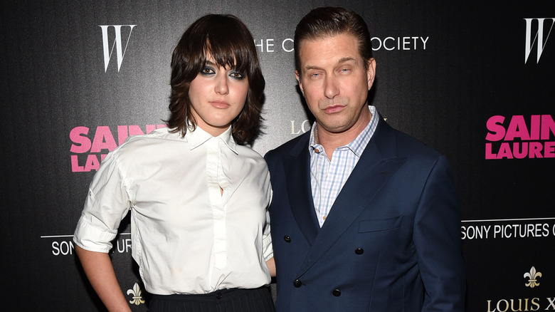 Alaia Baldwin Aronow with arm around Stephen Baldwin