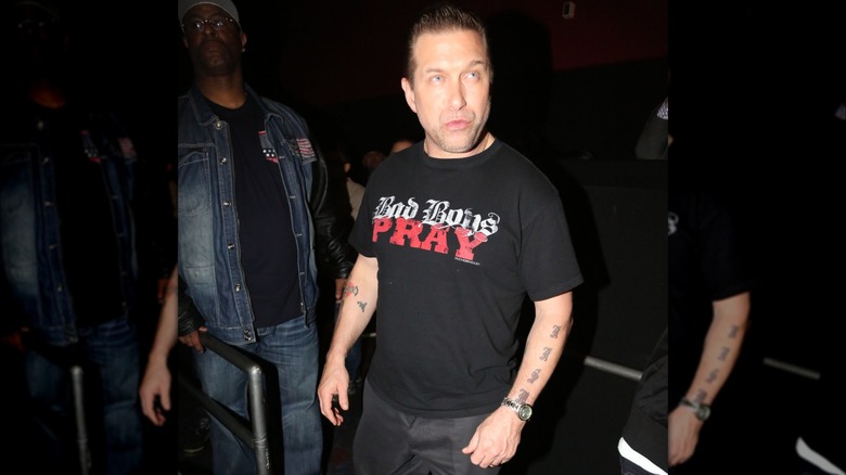 Stephen Baldwin wearing "Bad Boys Pray" shirt