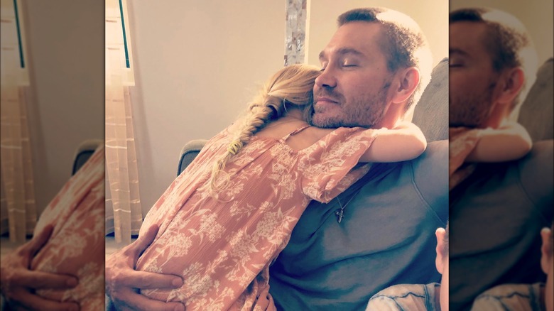 Chad Michael Murray hugging daughter