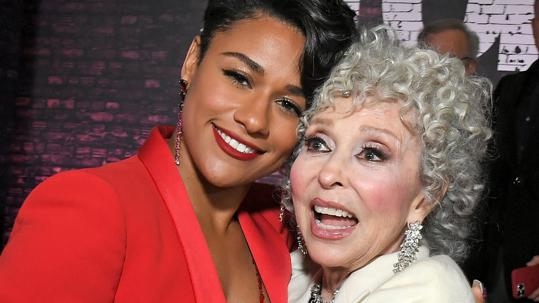 Ariana DeBose and Rita Moreno pose