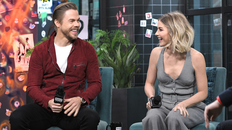 Derek and Julianne Hough laughing